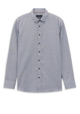 Bugatti 70’s Print Shirt, Dark Blue Multi