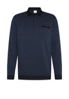 Bugatti Contrast Trim Polo Shirt, Black & Navy