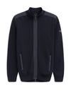 Bugatti Full Zip Textured Knit Sweater, Navy