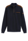 Bugatti Quarter Zip Sweatshirt, Navy