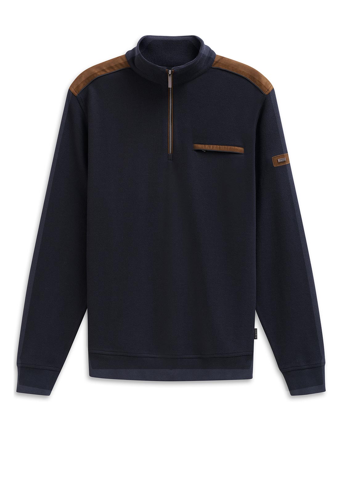 Bugatti Quarter Zip Sweatshirt, Navy