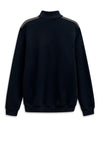 Bugatti Contrast Sleeve Half Zip Sweatshirt, Navy Multi