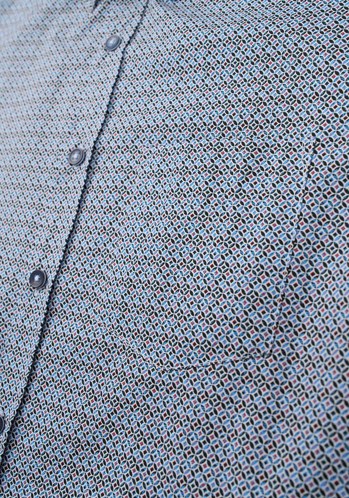 Bugatti Geo Print Shirt, Blue Multi