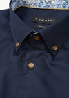 Bugatti Contrast Button Shirt, Navy