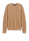 Bugatti Braided Knit Crew Neck Sweater, Beige