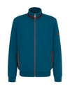 Bugatti Full Zip Contrast Trim Sweatshirt, Teal