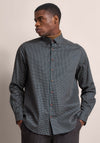 Bugatti Squares Geo Print Shirt, Brown & Blue