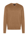 Bugatti V Neck Sweater, Camel
