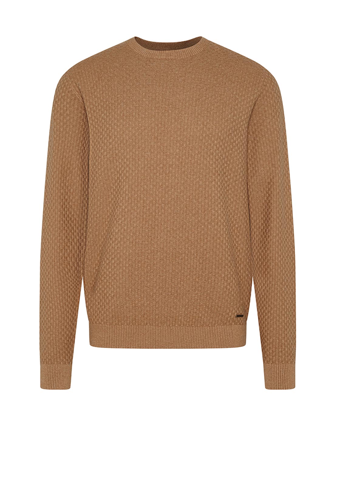 Bugatti Knit Crew Neck Sweater, Camel