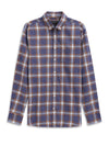 Bugatti Check Shirt, Blue & Tan