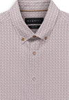 Bugatti Abstract Print Shirt, Blue & Brown Multi