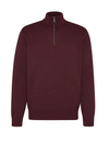 Bugatti Troyer Half Zip Knit Sweater, Port