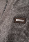 Bugatti Troyer Birdeye Half Zip Sweater, Brown Multi