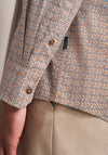 Bugatti Geo Print Shirt, Brown Multi