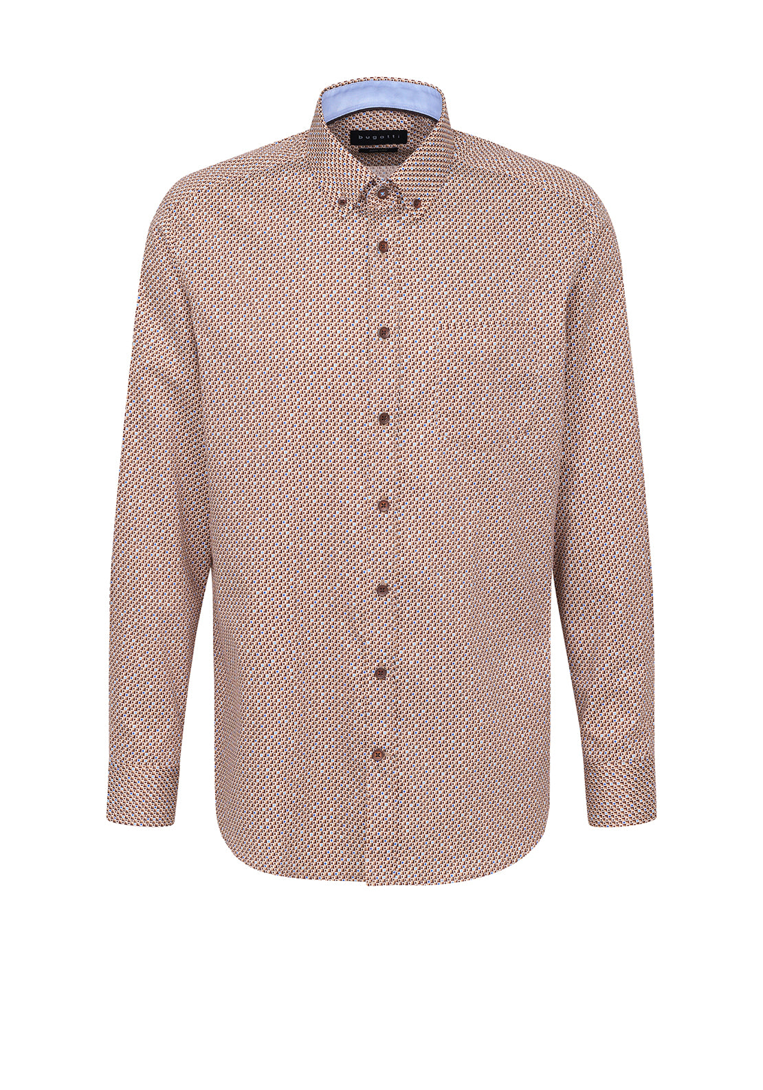 Bugatti Geo Print Shirt, Brown & Blue
