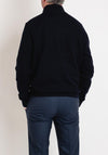 Bugatti Quarter Zip Waffle Knit Sweater, Navy