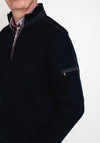 Bugatti Troyer Half Zip Sweatshirt, Navy