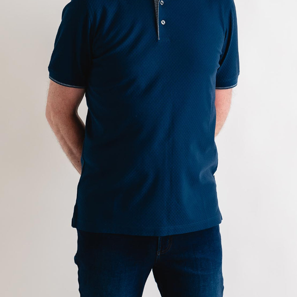 Bugatti Contrast Stitch Polo Shirt, Marine McElhinneys
