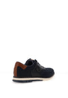 Bugatti Knit Texture Casual Laced Shoes, Dark Blue