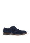 Bugatti Suede Laser Cut Laced Shoe, Blue