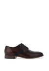 Bugatti Leather Laser Cut Formal Shoes, Brown