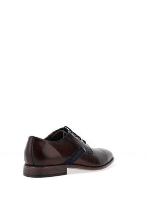 Bugatti Leather Laser Cut Formal Shoes, Brown