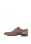 Bugatti Texture Lace Up Casual Shoes, Taupe