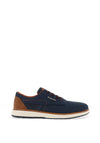 Bugatti Laced Casual Shoes, Navy & Orange
