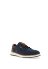Bugatti Laced Casual Shoes, Navy & Orange