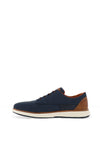 Bugatti Laced Casual Shoes, Navy & Orange