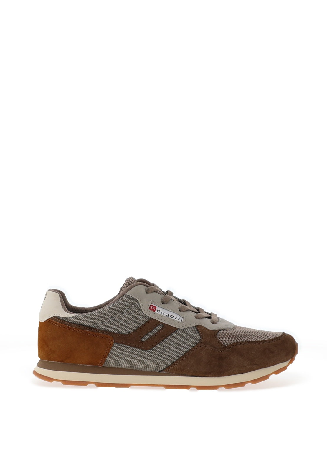 Bugatti Textured Laced Trainers, Brown