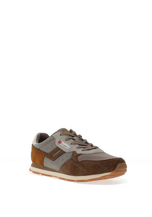 Bugatti Textured Laced Trainers, Brown