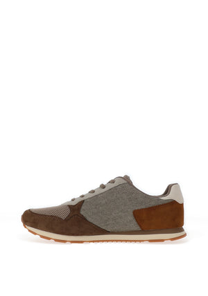Bugatti Textured Laced Trainers, Brown