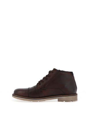 Bugatti Side Zip Chukka Boots, Dark Brown