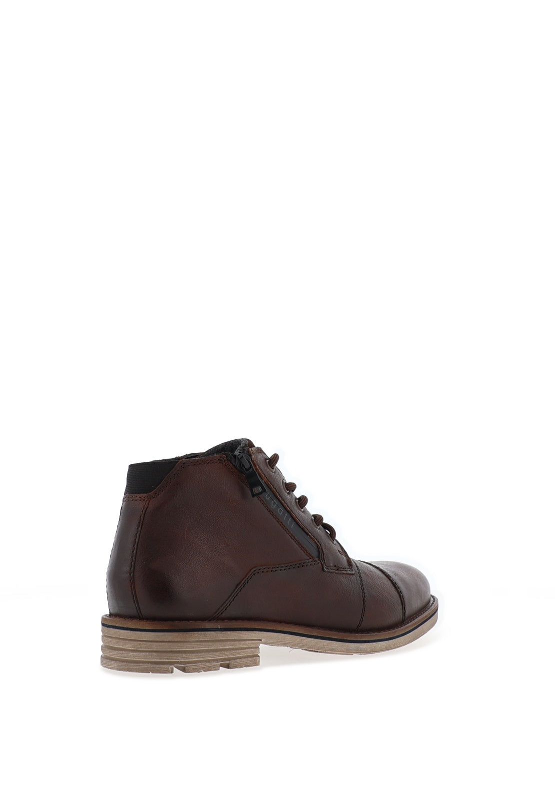 Bugatti Side Zip Chukka Boots, Dark Brown