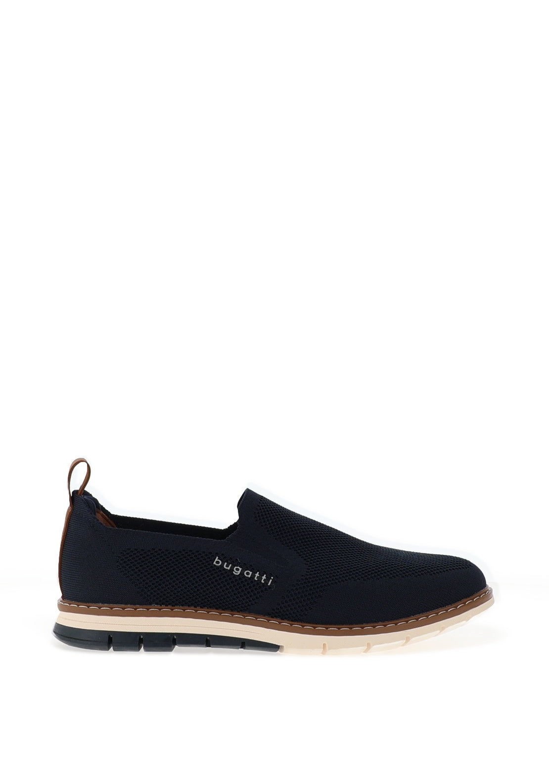 Bugatti Men’s Slip-On Breathable Knit Shoes, Navy