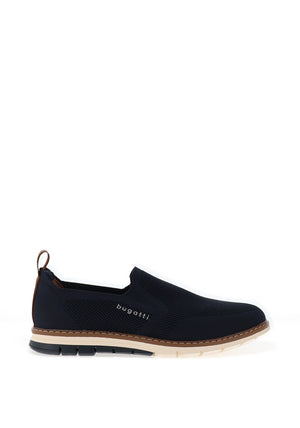 Bugatti Men’s Slip-On Breathable Knit Shoes, Navy
