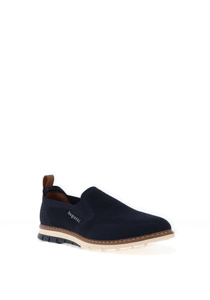 Bugatti Men’s Slip-On Breathable Knit Shoes, Navy