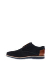 Bugatti Laced Casual Suede Shoes, Navy