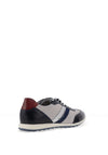 Bugatti Mixed Texture Trainers, Navy