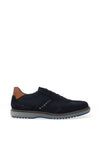 Bugatti Laced Casual Suede Shoes, Dark Blue