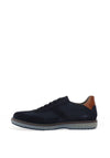 Bugatti Laced Casual Suede Shoes, Dark Blue
