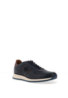 Bugatti Side Zip Elasticated Lace Trainers, Dark Blue