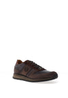 Bugatti Side Zip Trainers, Taupe & Dark Brown