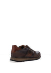 Bugatti Side Zip Trainers, Taupe & Dark Brown