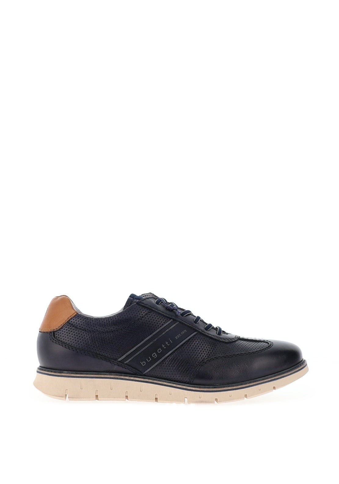 Bugatti Side Zip Casual Shoes, Marine