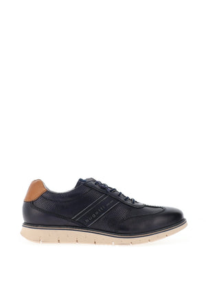 Bugatti Side Zip Casual Shoes, Marine