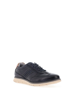 Bugatti Side Zip Casual Shoes, Marine