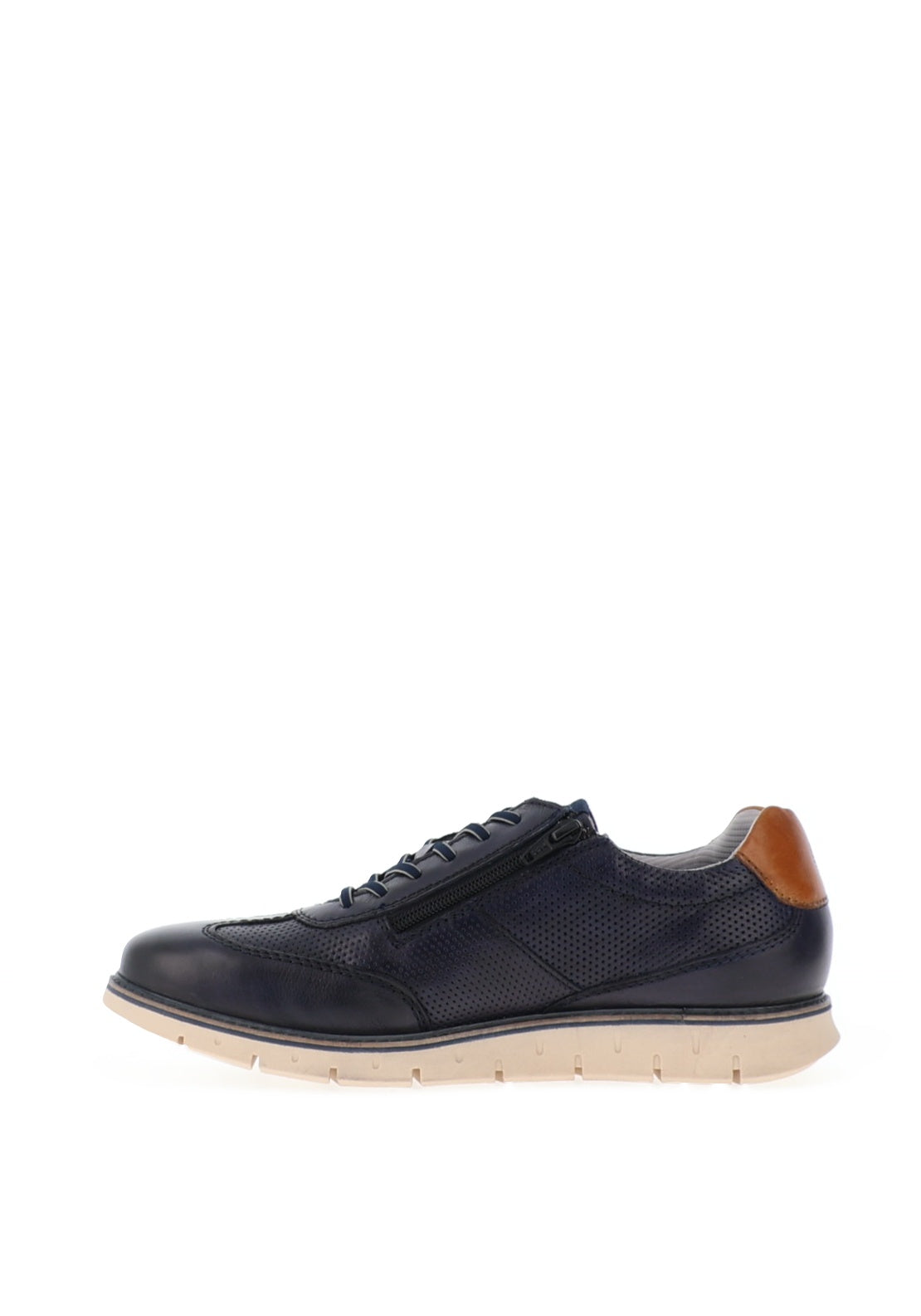 Bugatti Side Zip Casual Shoes, Marine