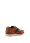 Bugatti Side Zip Casual Shoes, Cognac
